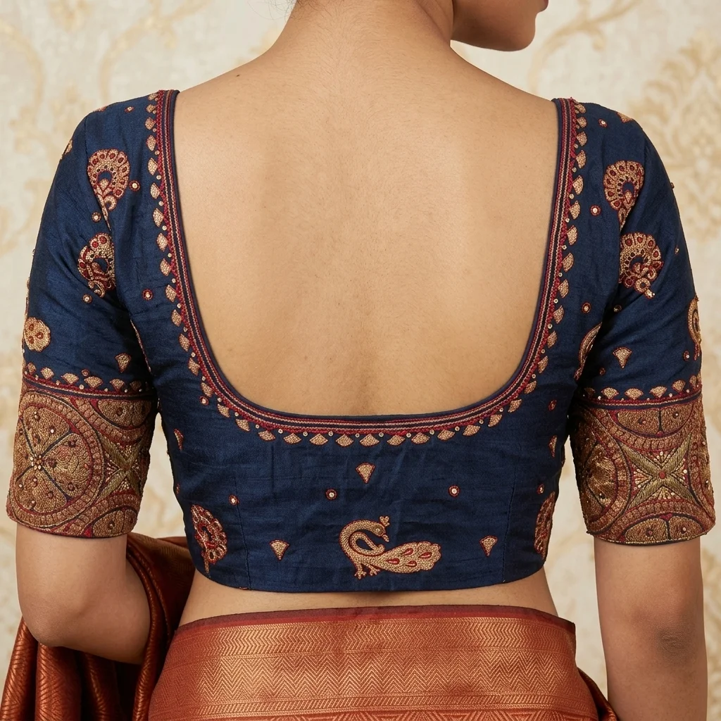 Covered Hook Button Line Blouse inspiration image