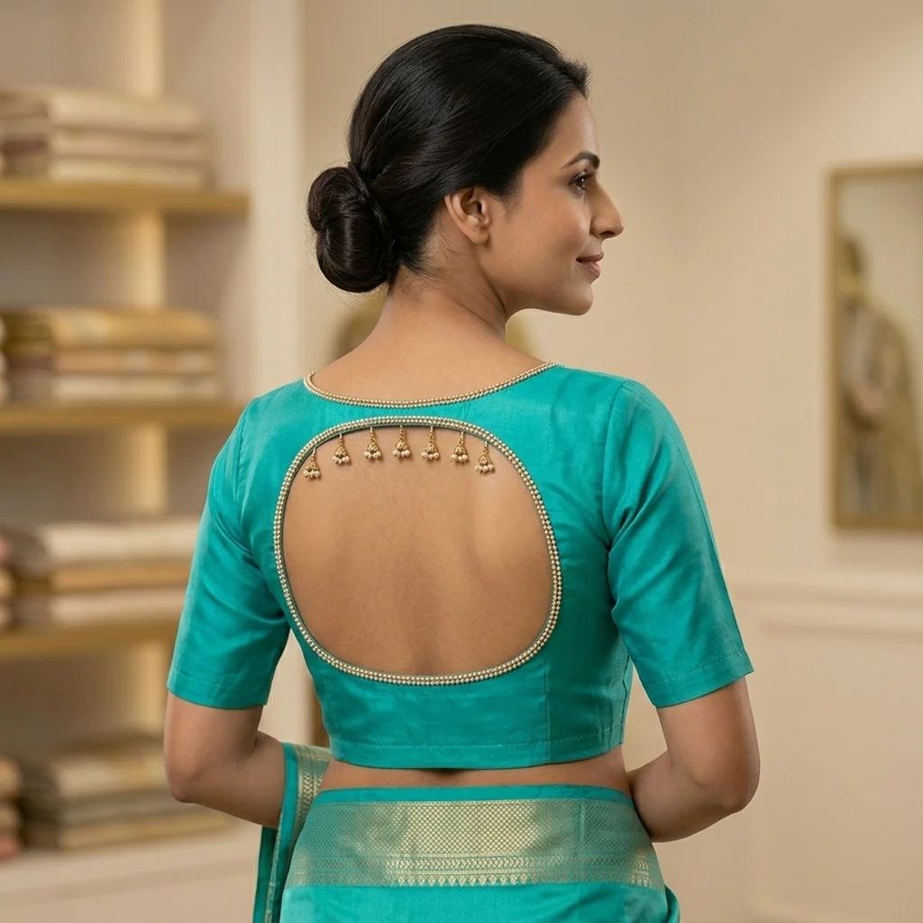 Exact Neckline Cut 4 Blouse inspiration image