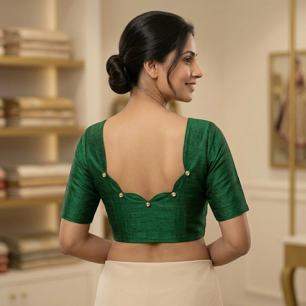 Exact Neckline Cut 8 Blouse inspiration image