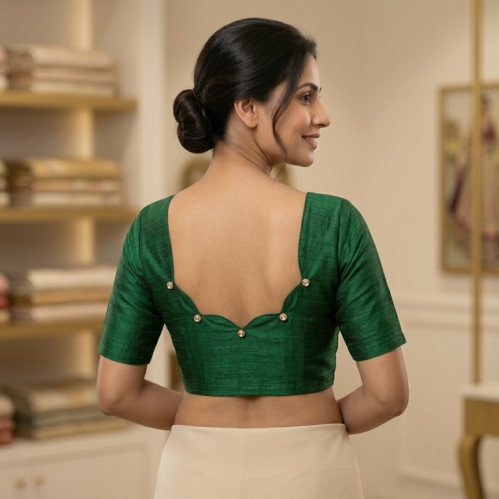 Exact Neckline Fabric Color Overall Cut Back Blouse inspiration image