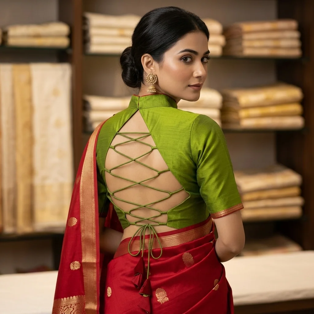 Neckline Geometry Back Back Neck 10 Blouse inspiration image