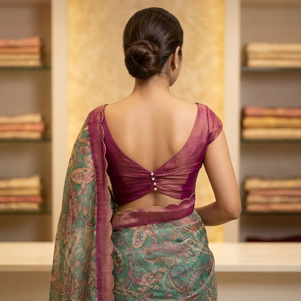 Neckline Geometry Back Back Neck Blouse inspiration image