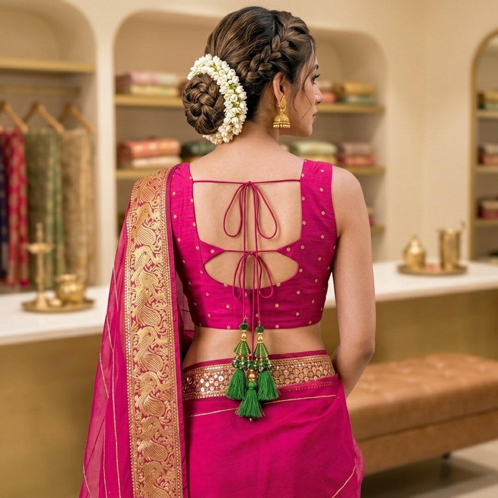 Neckline Geometry Back Back Neck Design Blouse inspiration image