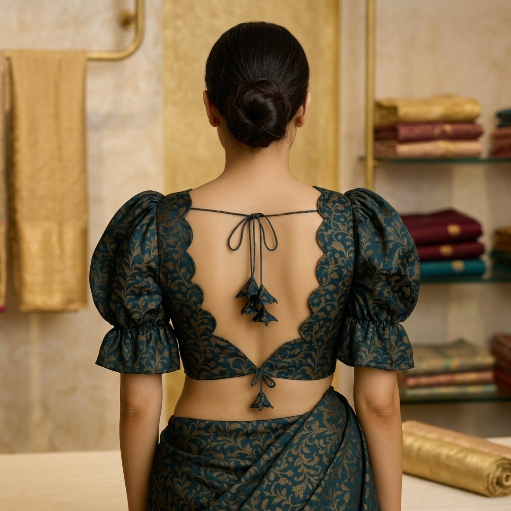 Neckline Geometry Color Back Neck Design Blouse inspiration image