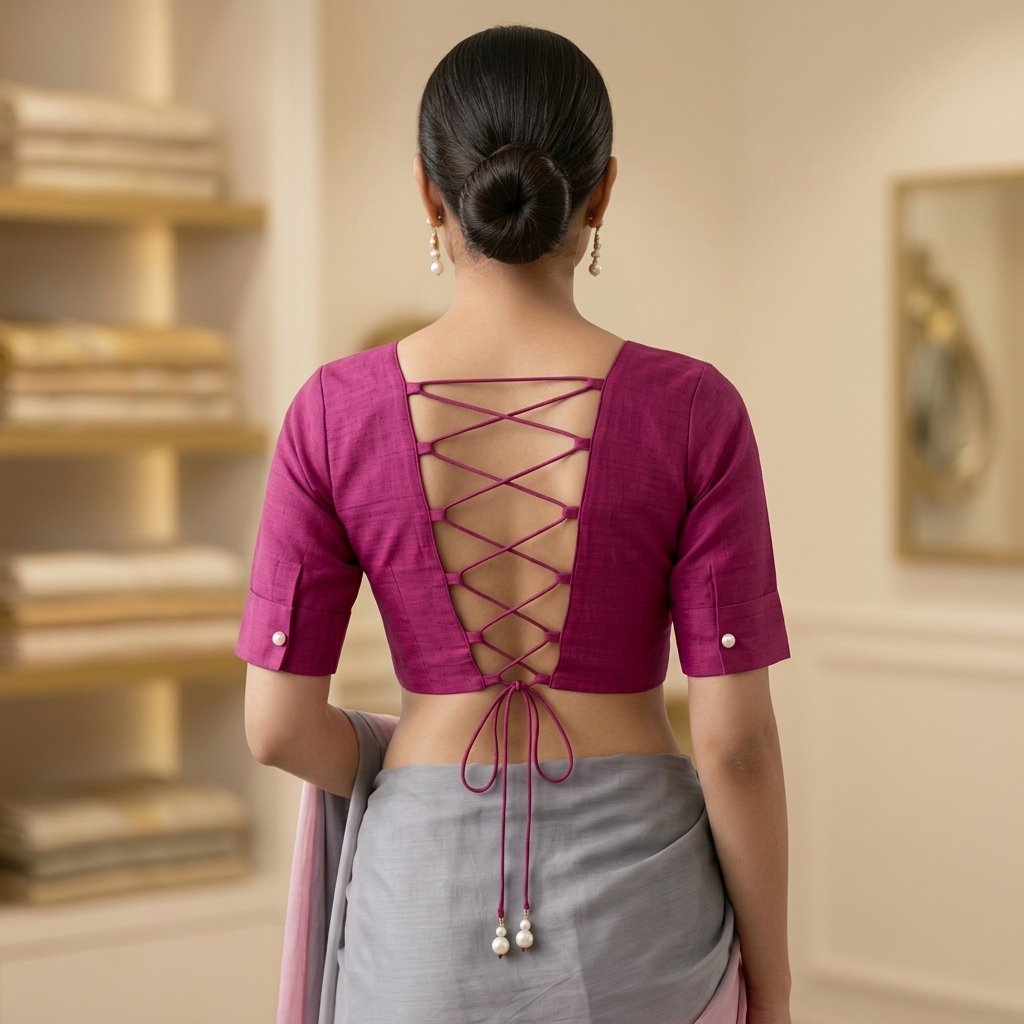 Neckline Symmetrical Sleeves Blouse inspiration image