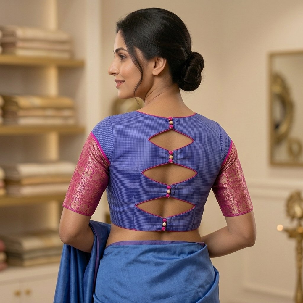 Ochre Pure Raw Silk Blouse inspiration image
