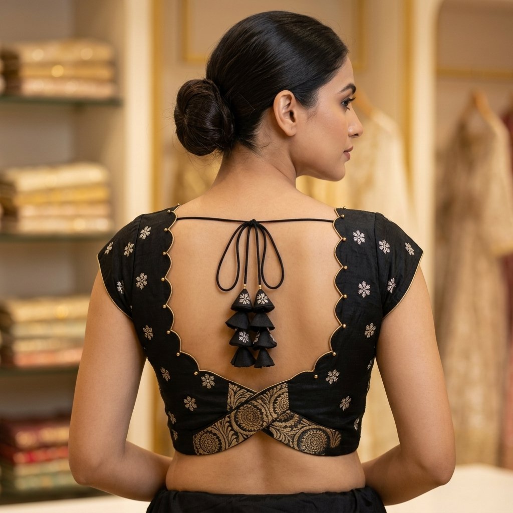 Trending Blouse Back Design 🔥 #virałpost Blouse inspiration image